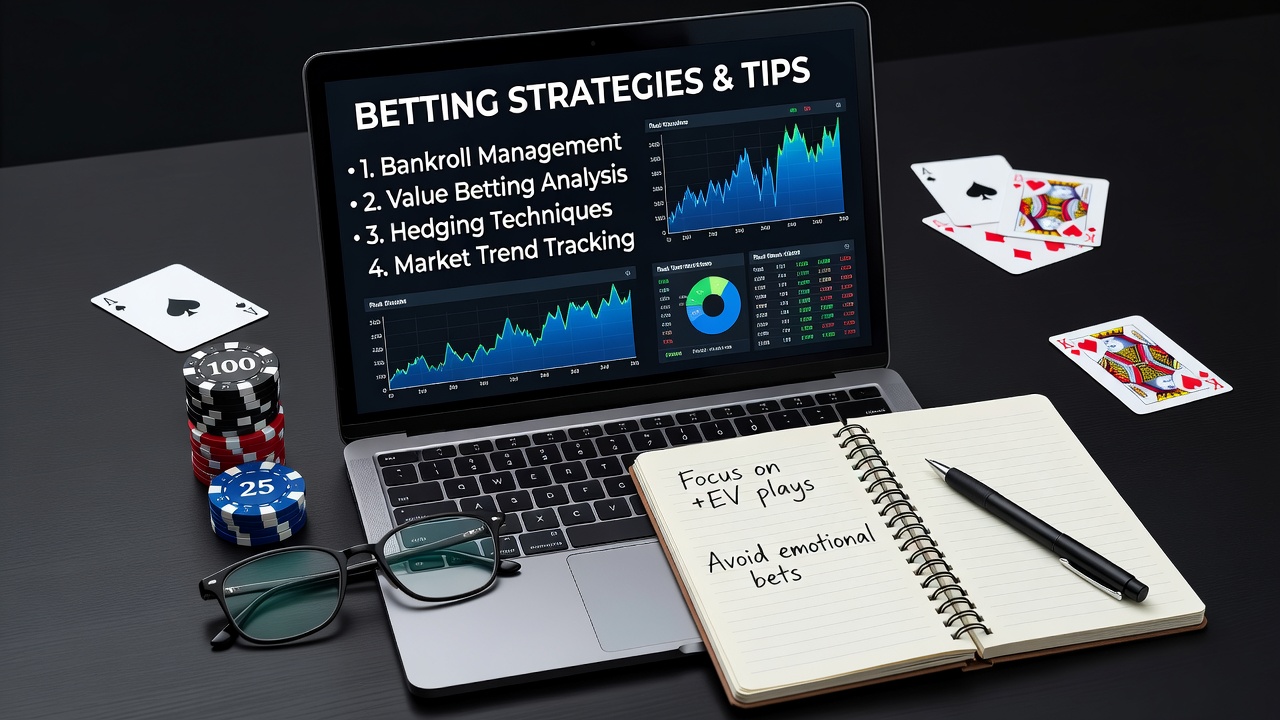 Analyse van sportweddenschappen met grafieken en notities op een bureau