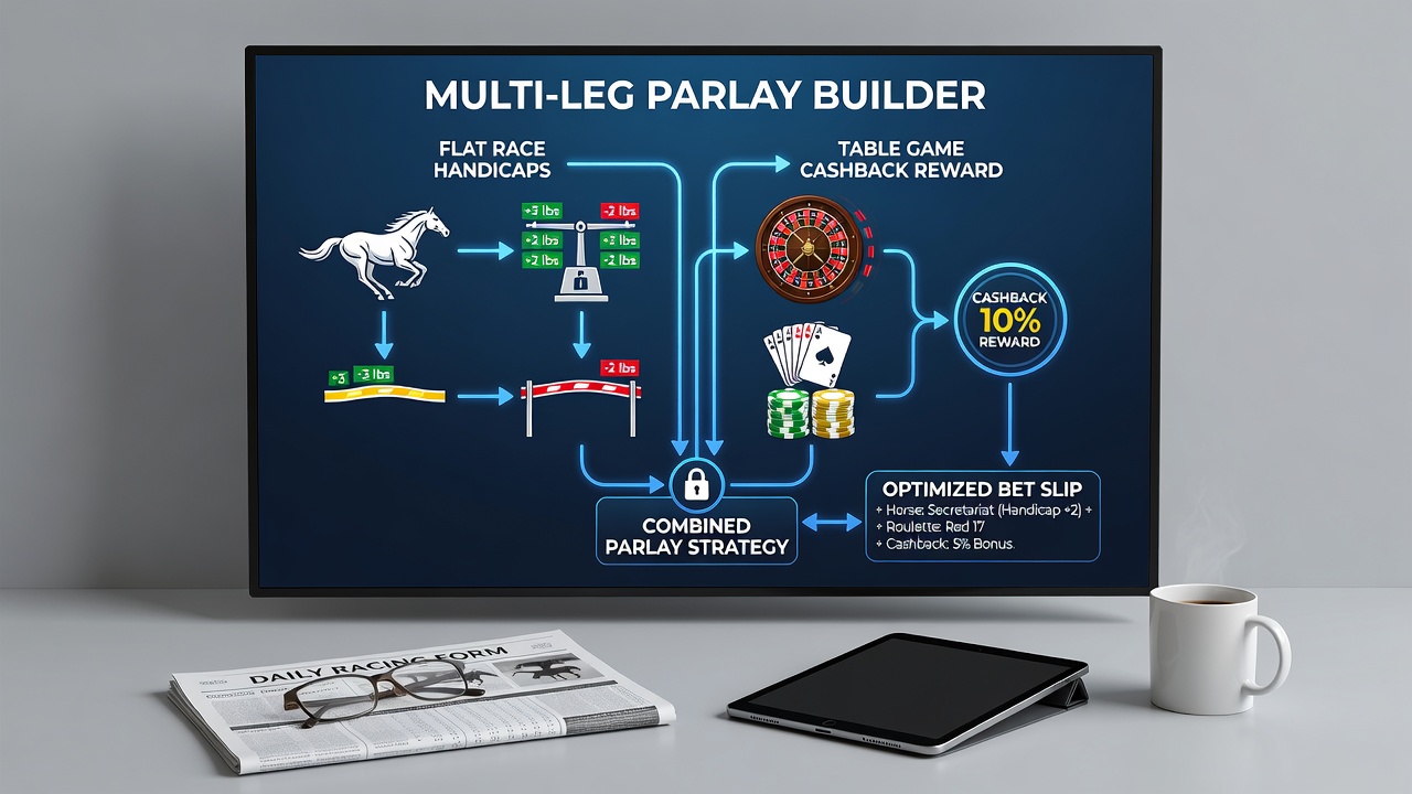 Diagram van cashback beloningen gecombineerd met parlay accumulaties