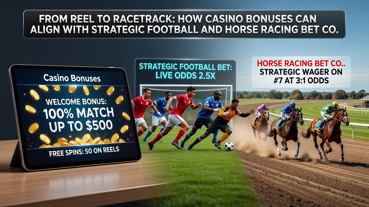 Grafiek die toont hoe casino bonussen worden omgezet in voetbal- en paardenrace inzetten over meerdere maanden in 2026