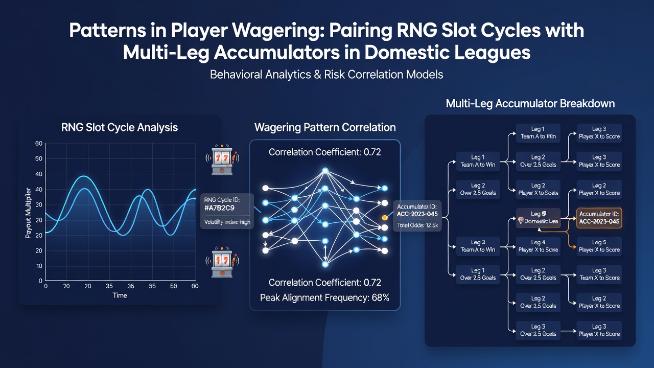 Grafiek die inzetpatronen toont bij RNG slots en accumulatoren in nationale competities